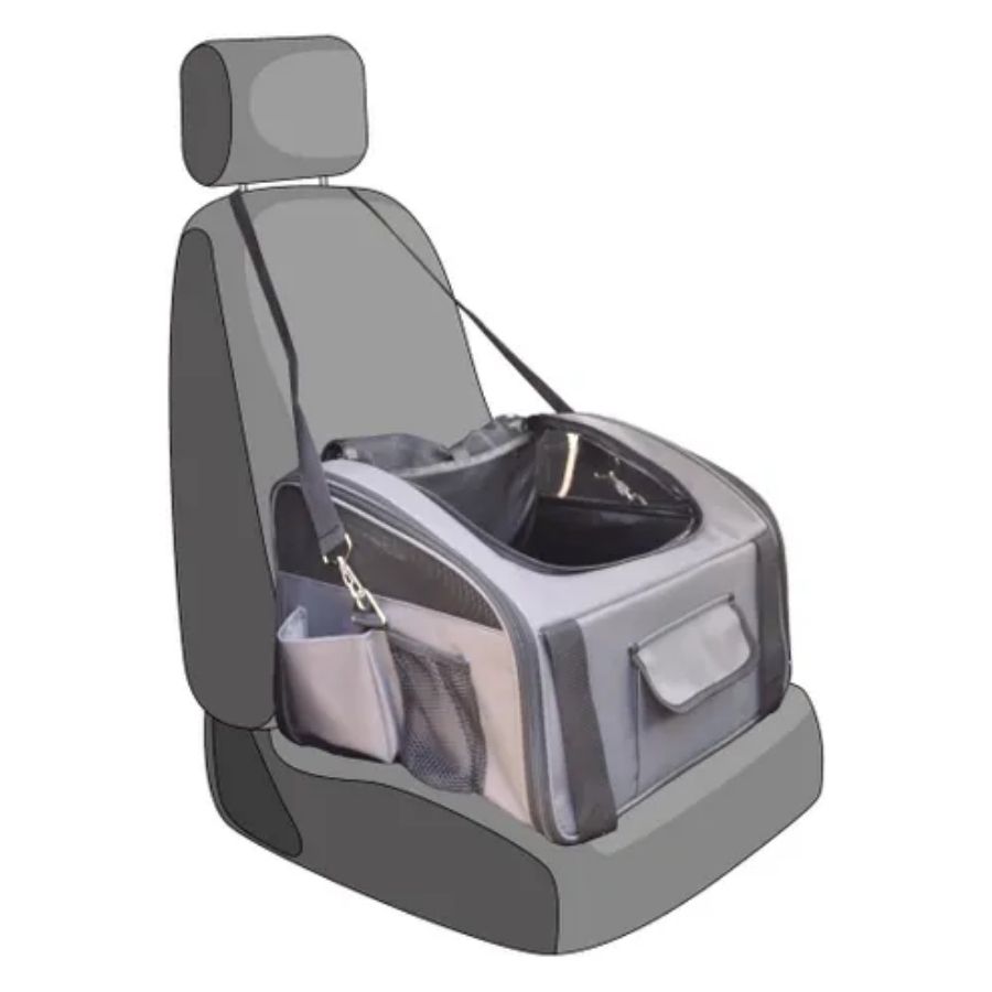 Asiento/bolso de auto para perros 44x34x32 cm, , large image number null